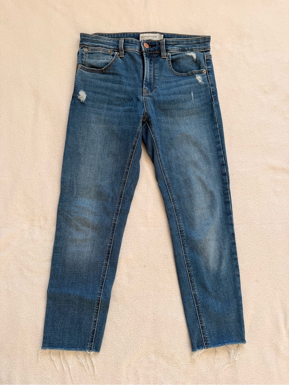 Stradivarius Women Skinny Jeans in Blue Denim